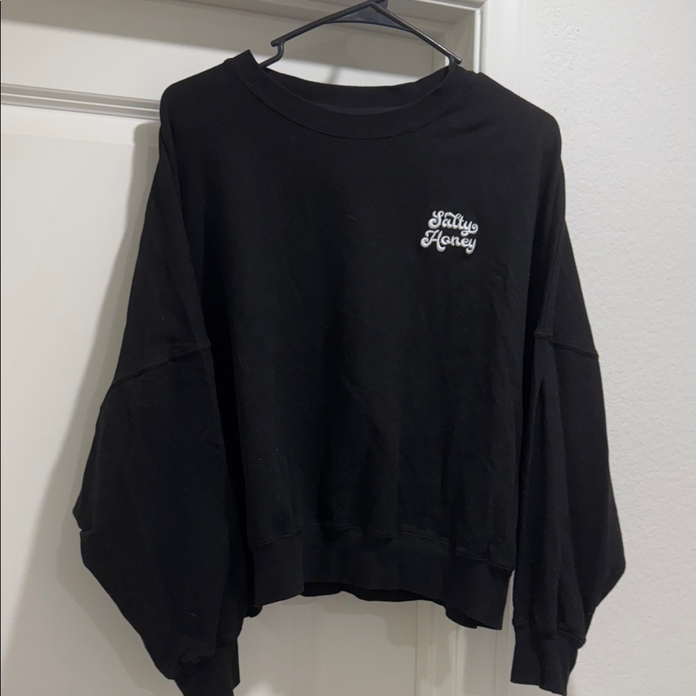 Salty Honey Black Crewneck